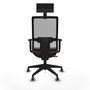 Chaise de Bureau avec Appui-tête Piqueras y Crespo 1D066G1 Brun foncé