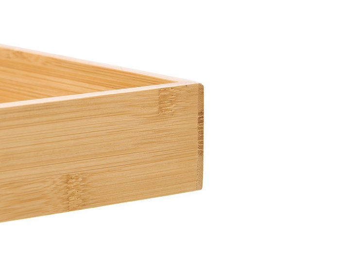 Kinvara Porte-couverts 6 compartiments 58 x 5 x 38 cm en bambou et MDF naturel (Set de 4)