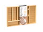 Kinvara Porte-couverts 6 compartiments 58 x 5 x 38 cm en bambou et MDF naturel (Set de 4)