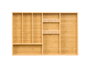 Kinvara Porte-couverts 6 compartiments 58 x 5 x 38 cm en bambou et MDF naturel (Set de 4)