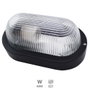 GSC Evolution Applique extérieure ovale en plastique noir E27 60W