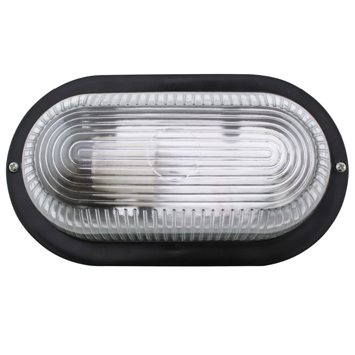 GSC Evolution Applique extérieure ovale en plastique noir E27 60W