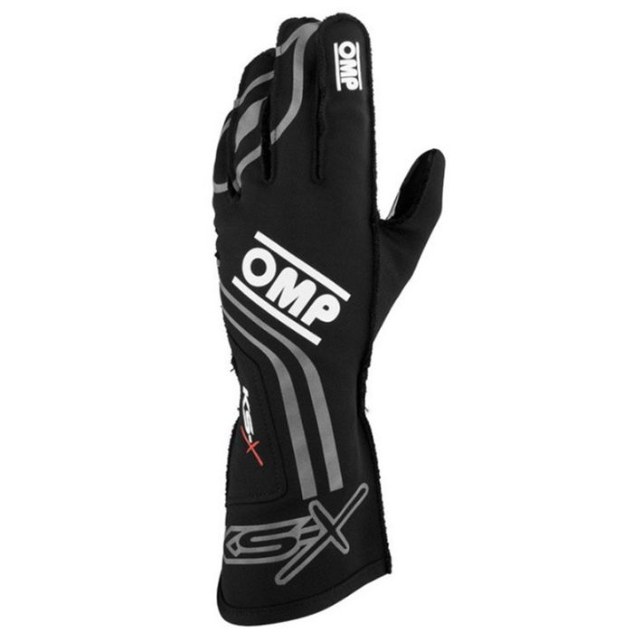 OMP Gants Kart Ks-X FIA 8877-2022 OMPKB0-2751-A01-071-004 Noir Enfants Taille 004