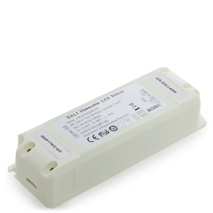 BX3 LIGHT Driver LED CM-40VADDR-EMI 40W 600 mA, Sortie 50-76 V DC, DALI, Classe II, avec Filtre EMI - pour éclairage technique