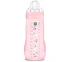 MAM - Biberon Easy Active 2ème âge - Pour bébés de +6 mois - 330 ml - Tétine débit X - Coloris Berry - Biberon ergonomique et éco-conçu