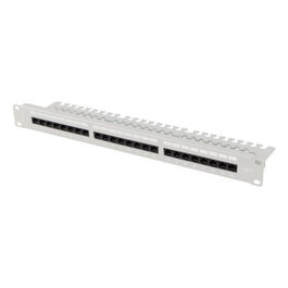 Lanberg Panneau de brassage 24 ports Cat.6 1U 19 pouces gris