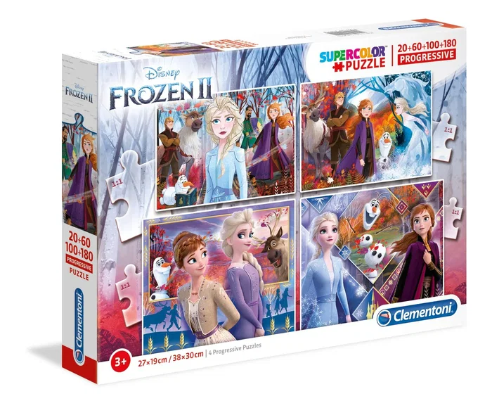 Clementoni Supercolor La Reine des Neiges 2 - Ensemble de 4 puzzles Clementoni Supercolor La Reine des Neiges 2 - Ensemble de 4 puzzles