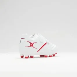 Gilbert Sidestep X20 Chaussure de rugby garçon Blanc/Rouge Taille 33 Crampons moulés
