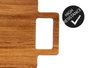 Kinvara Planche à Découper Bois et Marbre Noir avec Poignée 38x18 cm (Set de 8)