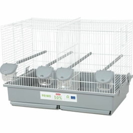 Zolux Cage d'élevage oiseaux Primo Cati - Blanc et gris