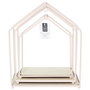 Home Deco Factory Lot de 3 étagères maison rose en métal et bois