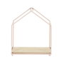 Home Deco Factory Lot de 3 étagères maison rose en métal et bois