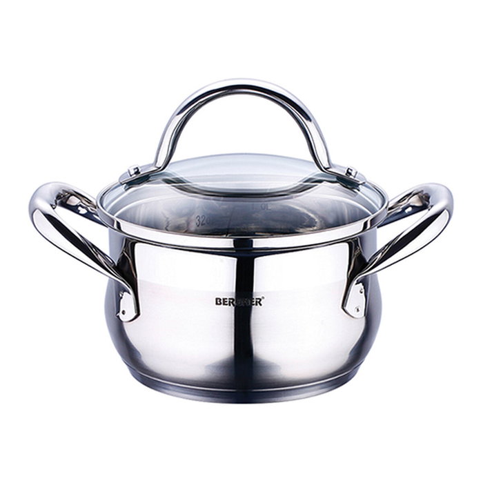 Bergner Casserole en Acier Inoxydable Ø 20 x 11,5 cm - 3,3 L Bergner Casserole en Acier Inoxydable Ø 20 x 11,5 cm - 3,3 L