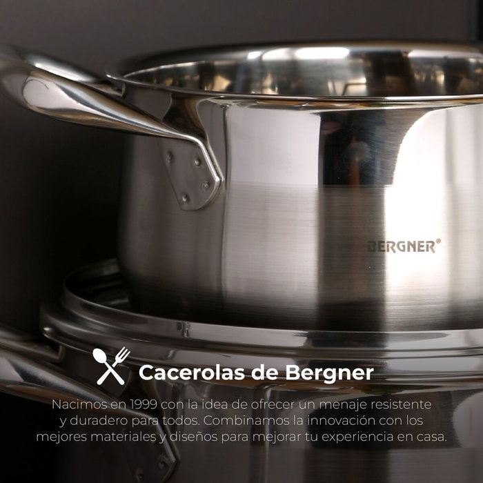 Bergner Casserole en Acier Inoxydable Ø 20 x 11,5 cm - 3,3 L Bergner Casserole en Acier Inoxydable Ø 20 x 11,5 cm - 3,3 L
