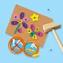 SES CREATIVE - Jeu de Tap Tap Motricité Fine et Coordination Visuelle, Formes Inédites (Papillons, Arcs-en-ciel), Marteau en Bois, À partir de 3 ans - Hobby 3 - 6