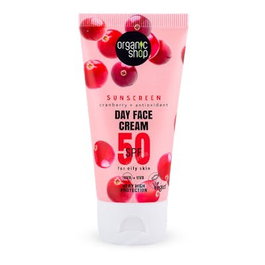 ORGANIC SHOP Crème de jour faciale SPF 50 arandano rojo + antioxydantes