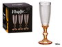 Vivalto Copa Cava en Verre Décor Points Pied Ambré 180 ml 7x20x7 cm (Set de 36)