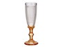 Vivalto Copa Cava en Verre Décor Points Pied Ambré 180 ml 7x20x7 cm (Set de 36)