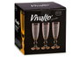 Vivalto Copa Cava en Verre Décor Points Pied Ambré 180 ml 7x20x7 cm (Set de 36)