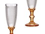 Vivalto Copa Cava en Verre Décor Points Pied Ambré 180 ml 7x20x7 cm (Set de 36)