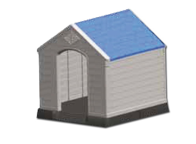 Caseta pour chien en polypropylène bleu/blanc 105x95x104,5 XDB-413 Caseta pour chien en polypropylène bleu/blanc 105x95x104,5 XDB-413