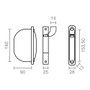 EDM PR01 Recogedor encastrable ABS blanc pour cintre de 14 mm
