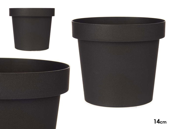 Ibergarden Pot en plastique anthracite 14x12.5 cm (Set de 12) Ibergarden Pot en plastique anthracite 14x12.5 cm (Set de 12)