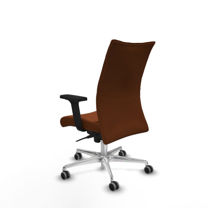 Piqueras Y Crespo Chaise Albacete Confidente Marron avec Mécanisme Synchrone et Base Aluminium