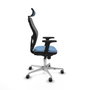 Piqueras y Crespo Chaise de Bureau 2D086G2 Bleu ciel avec Appui-tête