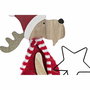 Décorations de Noël DKD Home Decor Bois Polyester Renne (5 x 22 x 41 cm) (4 Unités)