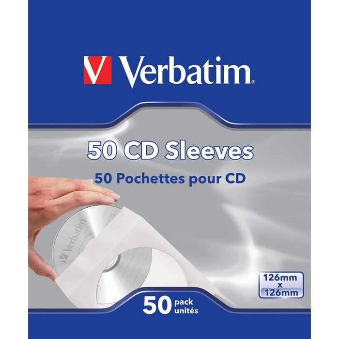 Verbatim Fundas Papel para CD Pack de 50 120 mm Verbatim Fundas Papel para CD Pack de 50 120 mm