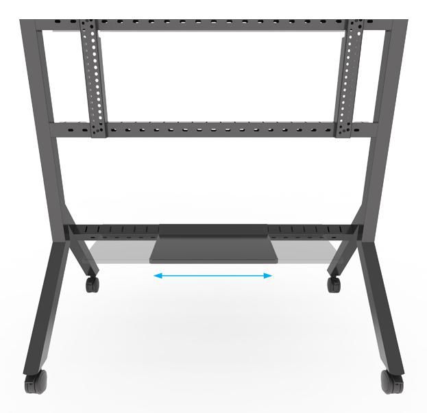 B-Tech BT8546 Momentum Edge XL Support mobile avec roues freinées pour écrans tactiles interactifs de 65" à 110" (charge 125 kg)