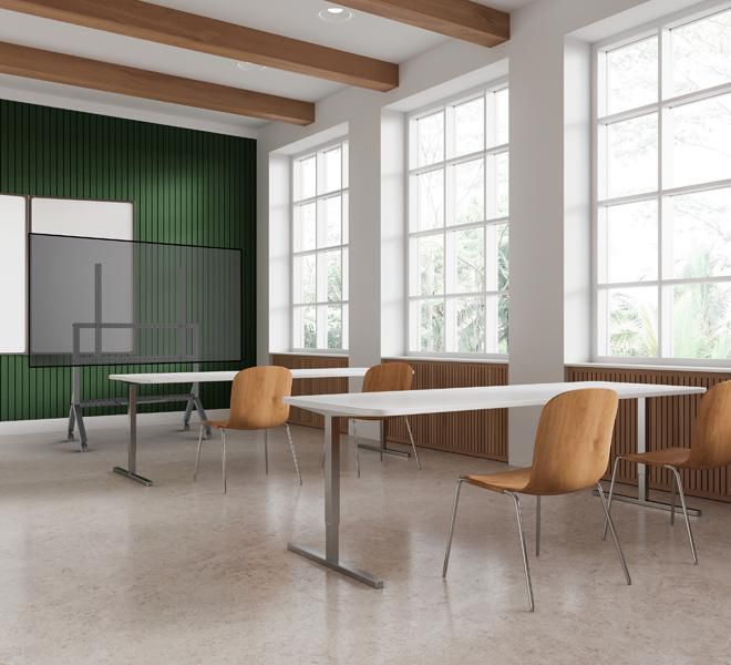 B-Tech BT8546 Momentum Edge XL Support mobile avec roues freinées pour écrans tactiles interactifs de 65" à 110" (charge 125 kg)