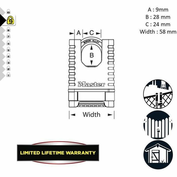 Master Lock M1177EURD Cadenas à Combinaison en Laiton Massif Master Lock M1177EURD Cadenas à Combinaison en Laiton Massif