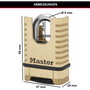 Master Lock M1177EURDCC Cadenas à Combinaison Haute Sécurité avec Anse Protégée
