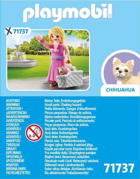 Playmobil Figura It-girl avec Chihuahua, figurine de la gamme My Life pour enfant, âge recommandé : 4 ans et plus