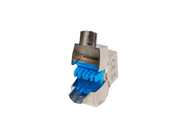 Lanberg Keystone RJ-45 Cat.8.1 S/FTP Toolless – Connecteur module blindé argent