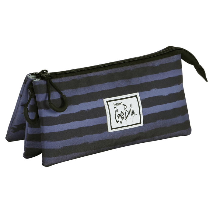 Karactermania - Portatodo Emily La Novia Cadaver triple, étui rectangulaire 3 compartiments, 23x7x11 cm