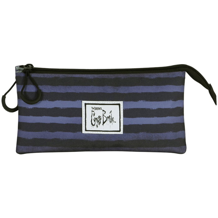 Karactermania - Portatodo Emily La Novia Cadaver triple, étui rectangulaire 3 compartiments, 23x7x11 cm