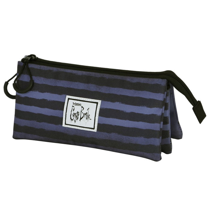 Karactermania - Portatodo Emily La Novia Cadaver triple, étui rectangulaire 3 compartiments, 23x7x11 cm