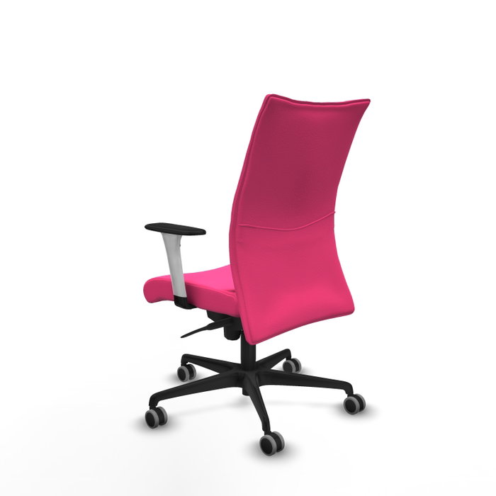 Piqueras Y Crespo Chaise de bureau Albacete confidente, Similpiel Rose, Mécanisme Synchro