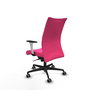 Piqueras Y Crespo Chaise de bureau Albacete confidente, Similpiel Rose, Mécanisme Synchro