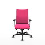 Piqueras Y Crespo Chaise de bureau Albacete confidente, Similpiel Rose, Mécanisme Synchro