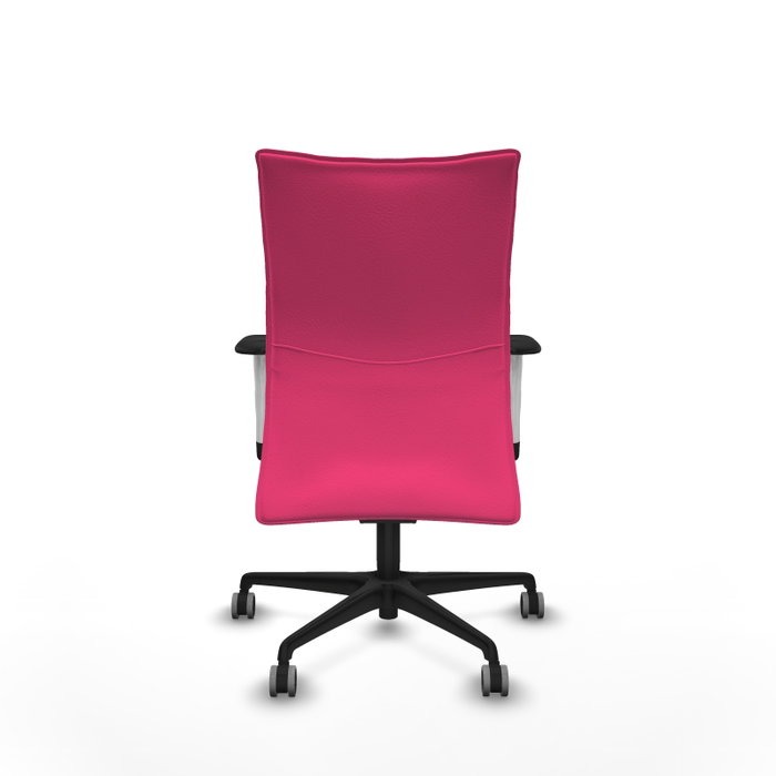 Piqueras Y Crespo Chaise de bureau Albacete confidente, Similpiel Rose, Mécanisme Synchro