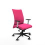 Piqueras Y Crespo Chaise de bureau Albacete confidente, Similpiel Rose, Mécanisme Synchro