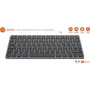 Mobility Lab Clavier sans fil triple Bluetooth et récepteur USB 2.4 GHz KP430W AZERTY compact avec touches plates et raccourcis multimédia, jusqu'à 29 jours d'autonomie