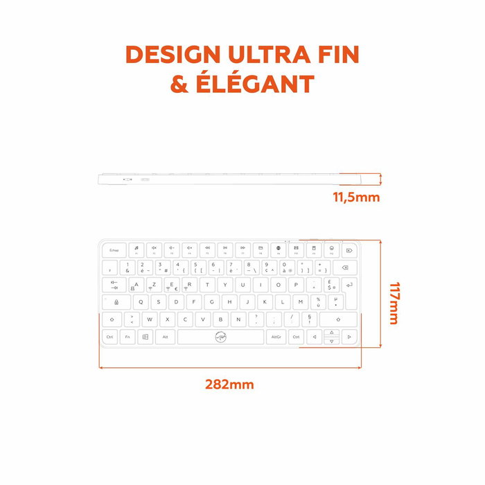 Mobility Lab KP430W Mini Gris AZERTY