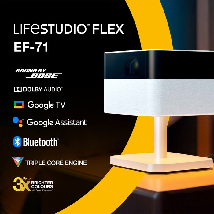 Epson Lifestudio Flex EF-71 Projecteur Intelligent Portable Blanc Epson Lifestudio Flex EF-71 Projecteur Intelligent Portable Blanc