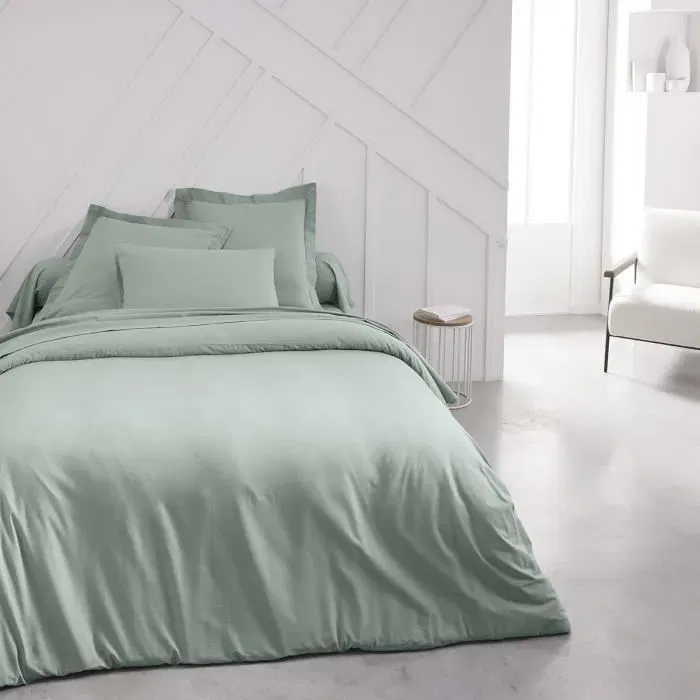 Today Drap housse Essential 140x190+25 cm 1 personne 100% Coton jersey - Celadon