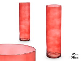 GIFTDECOR Vase Cylindrique en Verre Teja 15cm x 50cm